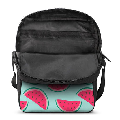 Blue Cute Watermelon Pattern Print Rectangular Crossbody Bag