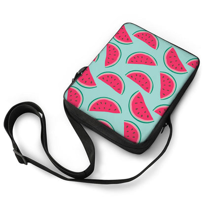 Blue Cute Watermelon Pattern Print Rectangular Crossbody Bag