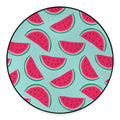 Blue Cute Watermelon Pattern Print Round Floor Mat