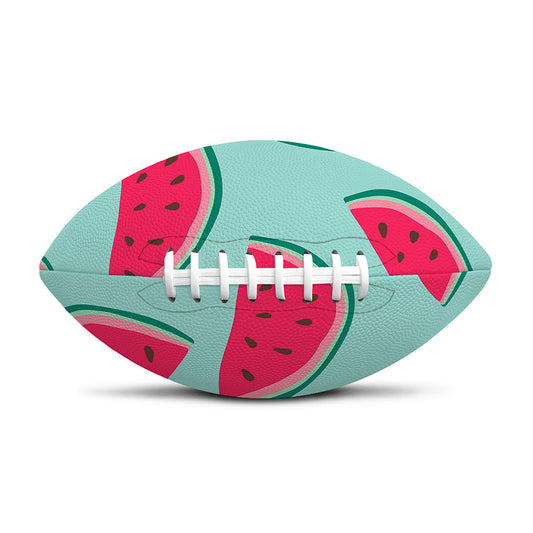 Blue Cute Watermelon Pattern Print Rugby Ball