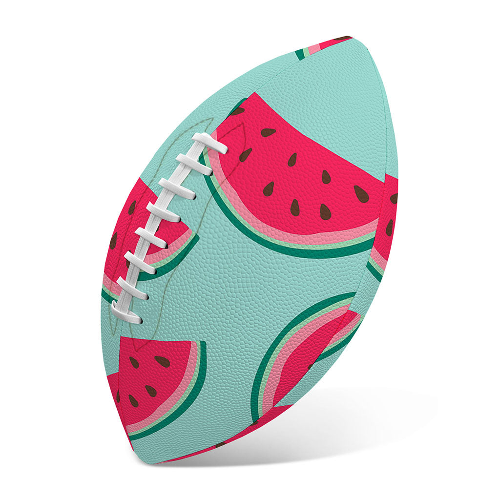 Blue Cute Watermelon Pattern Print Rugby Ball