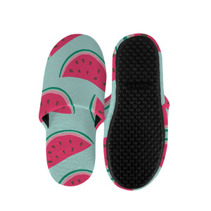 Blue Cute Watermelon Pattern Print Slippers