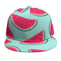 Blue Cute Watermelon Pattern Print Snapback Cap