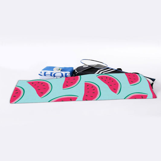 Blue Cute Watermelon Pattern Print Sports Towel