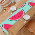 Blue Cute Watermelon Pattern Print Table Runner