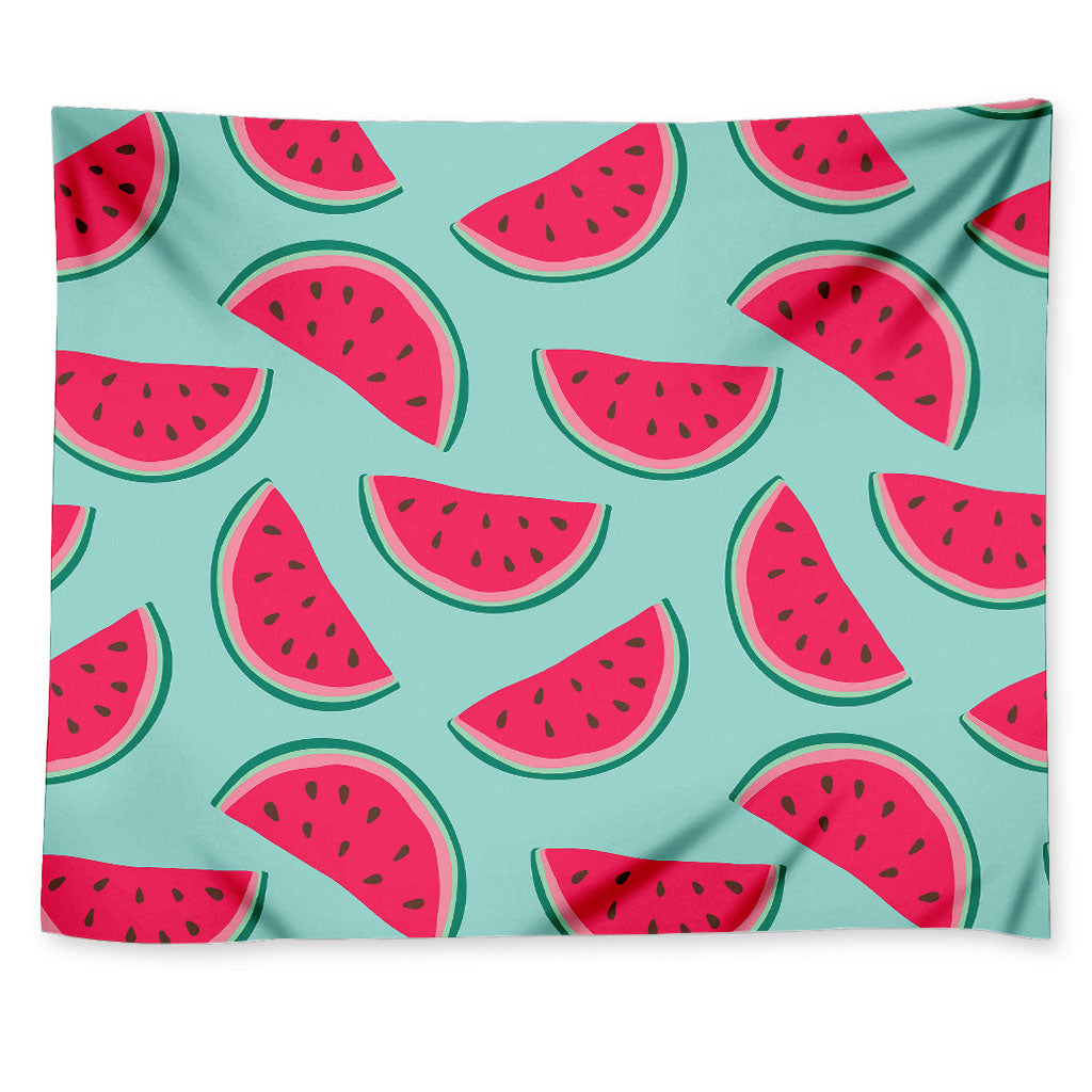 Blue Cute Watermelon Pattern Print Tapestry