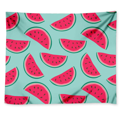 Blue Cute Watermelon Pattern Print Tapestry