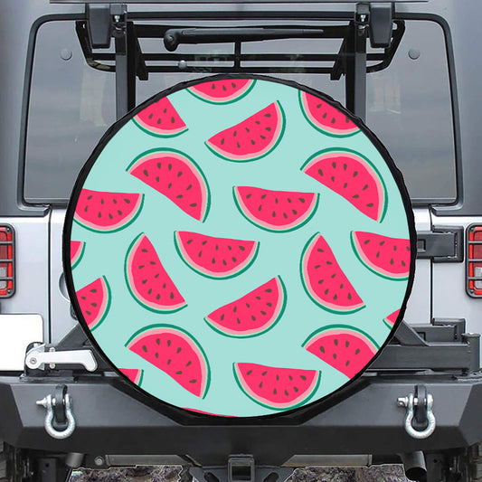 Blue Cute Watermelon Pattern Print Tire Cover