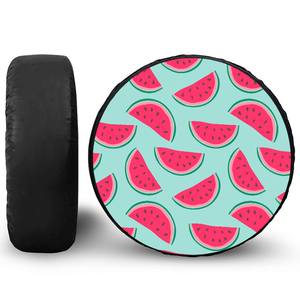 Blue Cute Watermelon Pattern Print Tire Cover