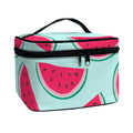 Blue Cute Watermelon Pattern Print Travel Makeup Bag