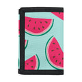 Blue Cute Watermelon Pattern Print Trifold Wallet