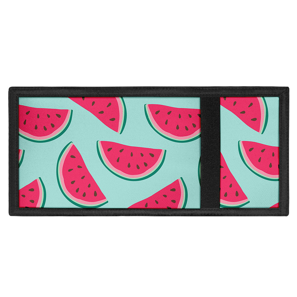 Blue Cute Watermelon Pattern Print Trifold Wallet