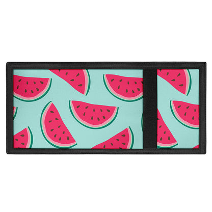 Blue Cute Watermelon Pattern Print Trifold Wallet