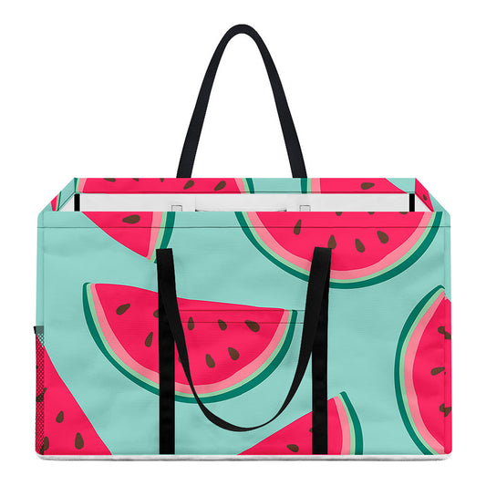 Blue Cute Watermelon Pattern Print Utility Tote Bag