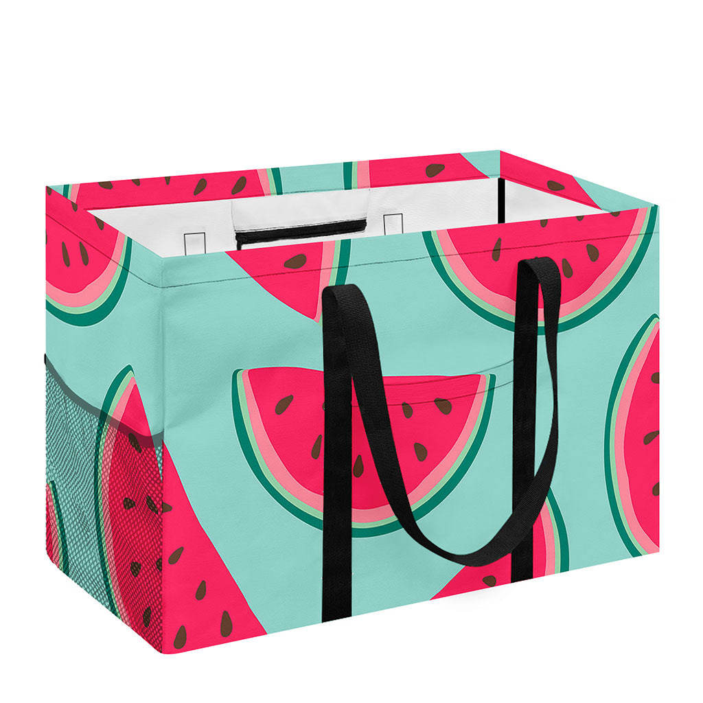 Blue Cute Watermelon Pattern Print Utility Tote Bag