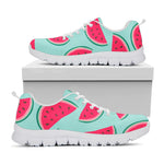 Blue Cute Watermelon Pattern Print White Running Shoes