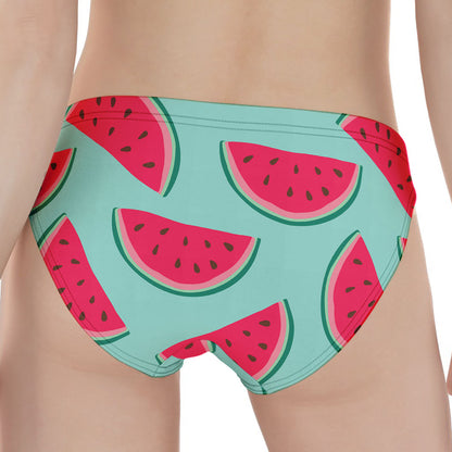 Blue Cute Watermelon Pattern Print Women's Panties