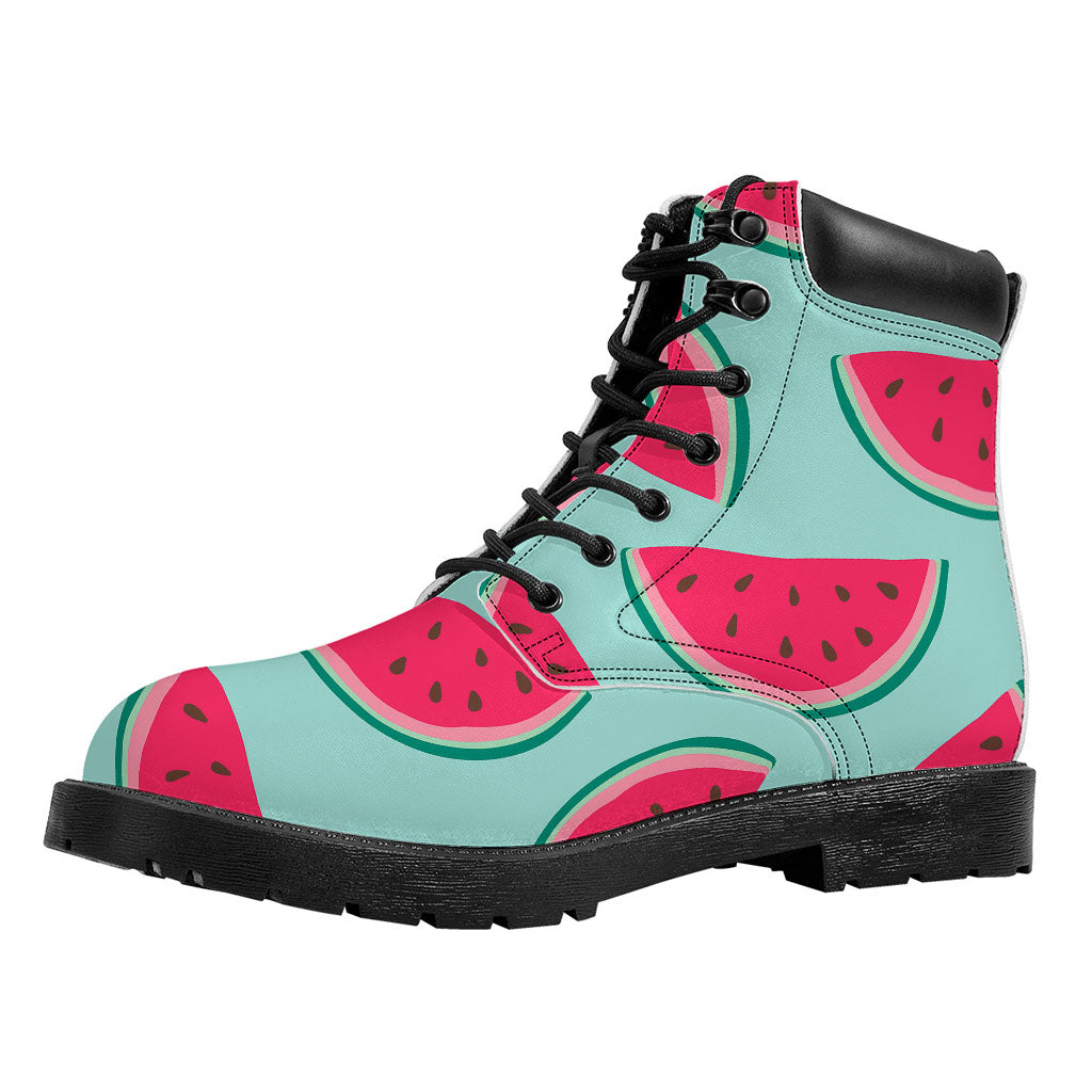 Blue Cute Watermelon Pattern Print Work Boots