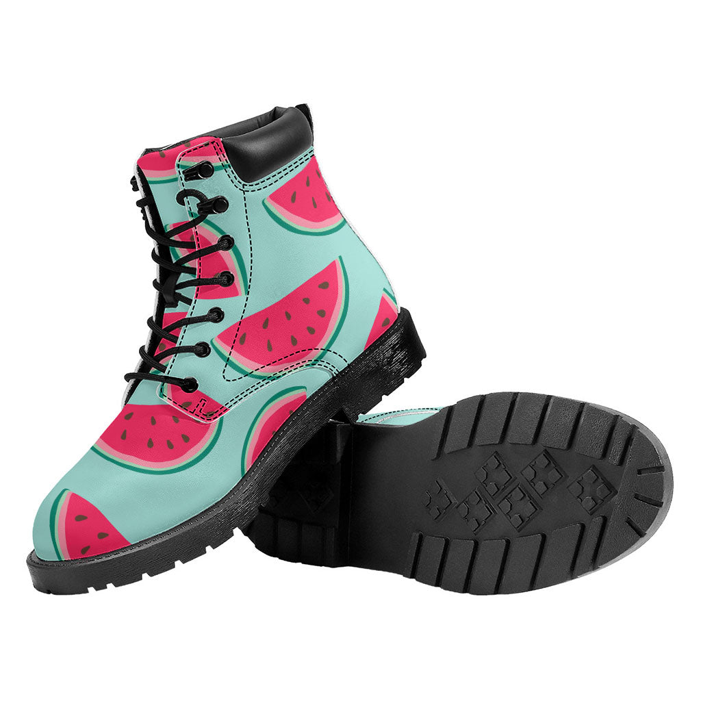 Blue Cute Watermelon Pattern Print Work Boots