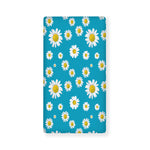 Blue Daisy Flower Pattern Print Baby Crib Sheet