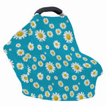 Blue Daisy Flower Pattern Print Baby Seat Cover