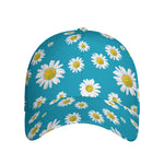 Blue Daisy Flower Pattern Print Baseball Cap