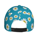 Blue Daisy Flower Pattern Print Baseball Cap