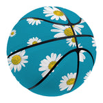 Blue Daisy Flower Pattern Print Basketball