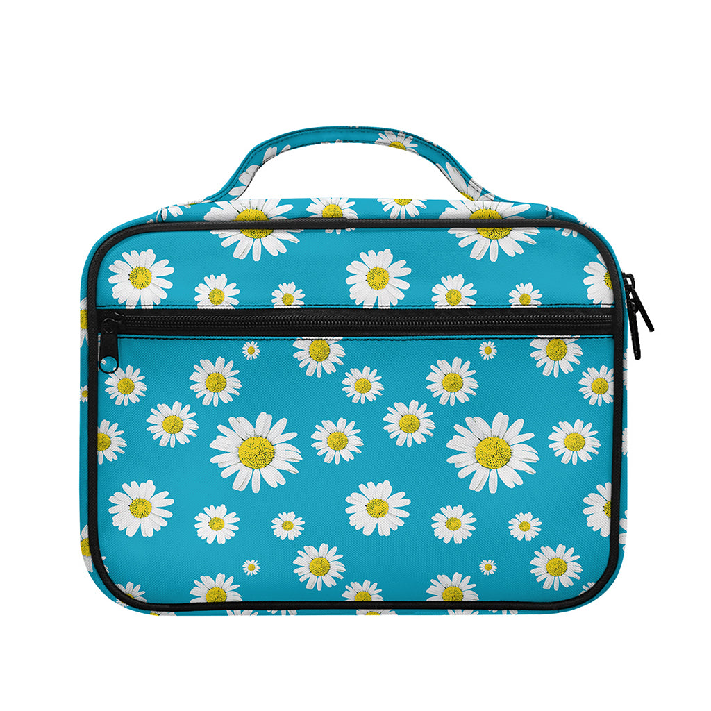 Blue Daisy Flower Pattern Print Briefcase Bible Bag