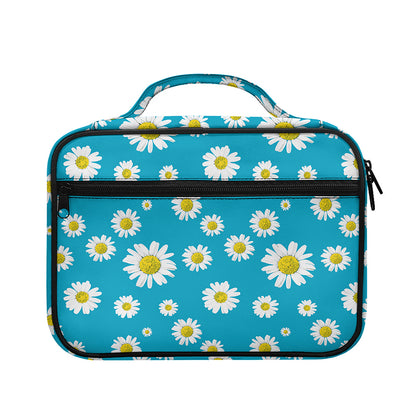 Blue Daisy Flower Pattern Print Briefcase Bible Bag