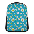 Blue Daisy Flower Pattern Print Casual Backpack