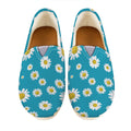 Blue Daisy Flower Pattern Print Casual Shoes
