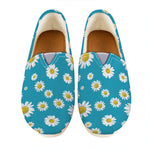 Blue Daisy Flower Pattern Print Casual Shoes