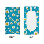 Blue Daisy Flower Pattern Print Changing Pad Cover