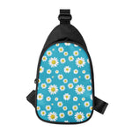 Blue Daisy Flower Pattern Print Chest Bag