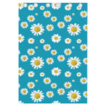 Blue Daisy Flower Pattern Print Curtain