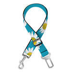 Blue Daisy Flower Pattern Print Dog Seat Belt