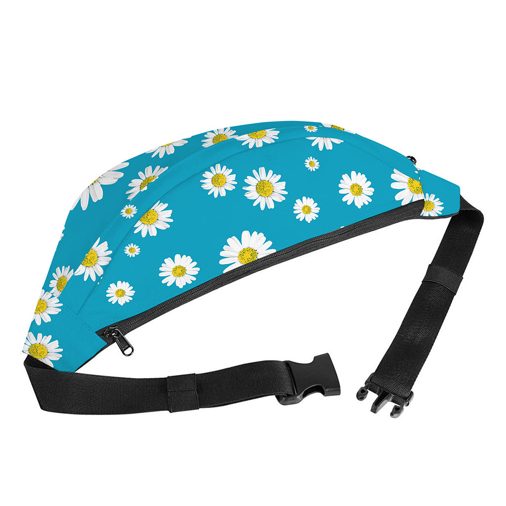 Blue Daisy Flower Pattern Print Fanny Pack