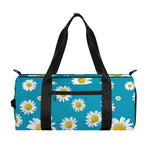 Blue Daisy Flower Pattern Print Gym Bag