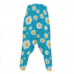 Blue Daisy Flower Pattern Print Hammer Pants