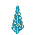 Blue Daisy Flower Pattern Print Hand Towel