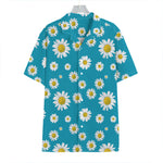 Blue Daisy Flower Pattern Print Hawaiian Shirt