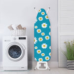 Blue Daisy Flower Pattern Print Ironing Board Cover