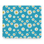 Blue Daisy Flower Pattern Print Mouse Pad