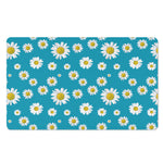Blue Daisy Flower Pattern Print Polyester Doormat
