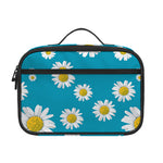 Blue Daisy Flower Pattern Print Portable Lunch Bag