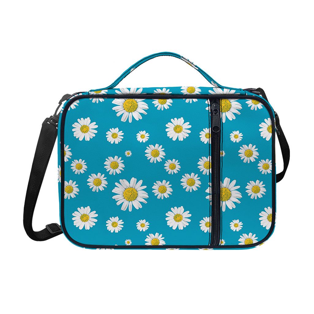 Blue Daisy Flower Pattern Print Shoulder Strap Bible Bag