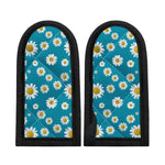Blue Daisy Flower Pattern Print Skillet Handle Cover