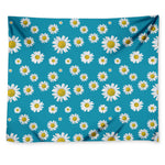 Blue Daisy Flower Pattern Print Tapestry