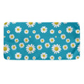 Blue Daisy Flower Pattern Print Towel